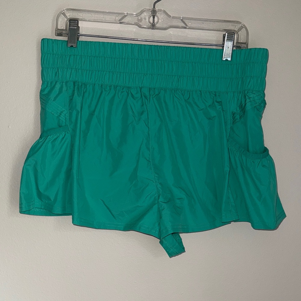 FP Movement by Free People Teal Athletic Shorts with Elastic Waist
